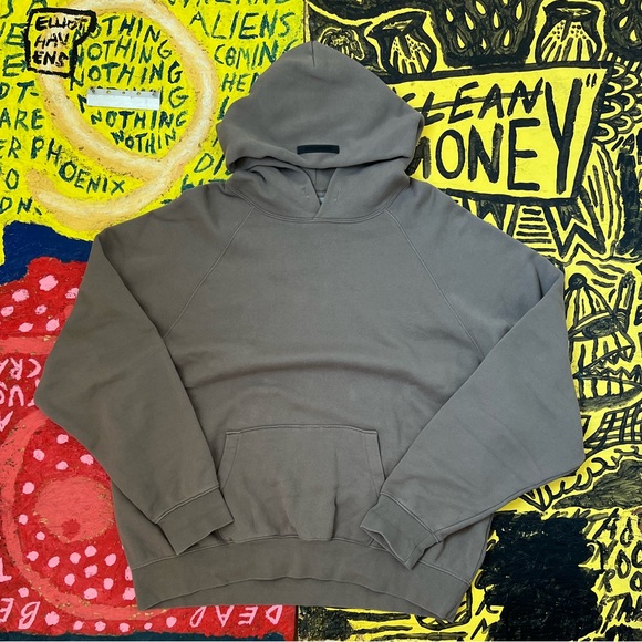 Fear of God x Essentials Pull-Over Hoodie (SS21) - Taupe Unisex Large - Picture 3 of 8